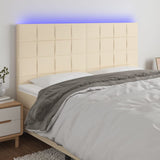 vidaXL Hoofdbord LED 80x5x78/88 cm stof lichtgrijs