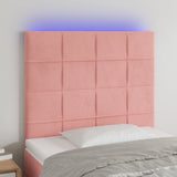 vidaXL Hoofdbord LED 80x5x78/88 cm fluweel lichtgrijs