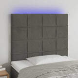 vidaXL Hoofdbord LED 80x5x78/88 cm fluweel lichtgrijs