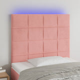vidaXL Hoofdbord LED 80x5x78/88 cm fluweel lichtgrijs