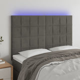 vidaXL Hoofdbord LED 80x5x78/88 cm fluweel lichtgrijs