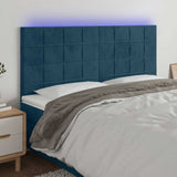 vidaXL Hoofdbord LED 80x5x78/88 cm fluweel lichtgrijs