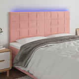 vidaXL Hoofdbord LED 80x5x78/88 cm fluweel lichtgrijs