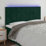 vidaXL Hoofdbord LED 80x5x78/88 cm fluweel lichtgrijs