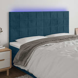 vidaXL Hoofdbord LED 80x5x78/88 cm fluweel lichtgrijs