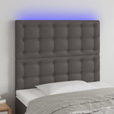 vidaXL Hoofdbord LED 80x5x78/88 cm kunstleer zwart