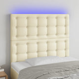 vidaXL Hoofdbord LED 80x5x78/88 cm kunstleer zwart