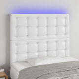 vidaXL Hoofdbord LED 80x5x78/88 cm kunstleer zwart