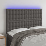 vidaXL Hoofdbord LED 80x5x78/88 cm kunstleer zwart