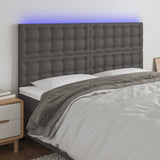 vidaXL Hoofdbord LED 80x5x78/88 cm kunstleer zwart