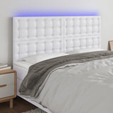 vidaXL Hoofdbord LED 80x5x78/88 cm kunstleer zwart