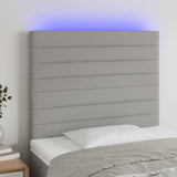 vidaXL Hoofdbord LED 80x5x78/88 cm stof lichtgrijs