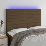vidaXL Hoofdbord LED 80x5x78/88 cm stof lichtgrijs
