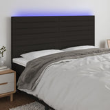vidaXL Hoofdbord LED 80x5x78/88 cm stof lichtgrijs