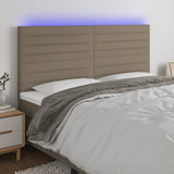 vidaXL Hoofdbord LED 80x5x78/88 cm stof lichtgrijs