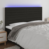 vidaXL Hoofdbord LED 80x5x78/88 cm stof lichtgrijs