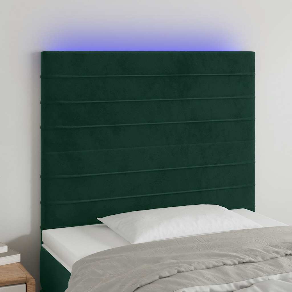 vidaXL Headboard LED 80x5x78/88 cm velvet light grey