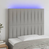 vidaXL Hoofdbord LED 80x5x78/88 cm stof lichtgrijs