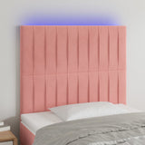 vidaXL LED Headboard 80x5x78/88 cm Velvet Light Grey
