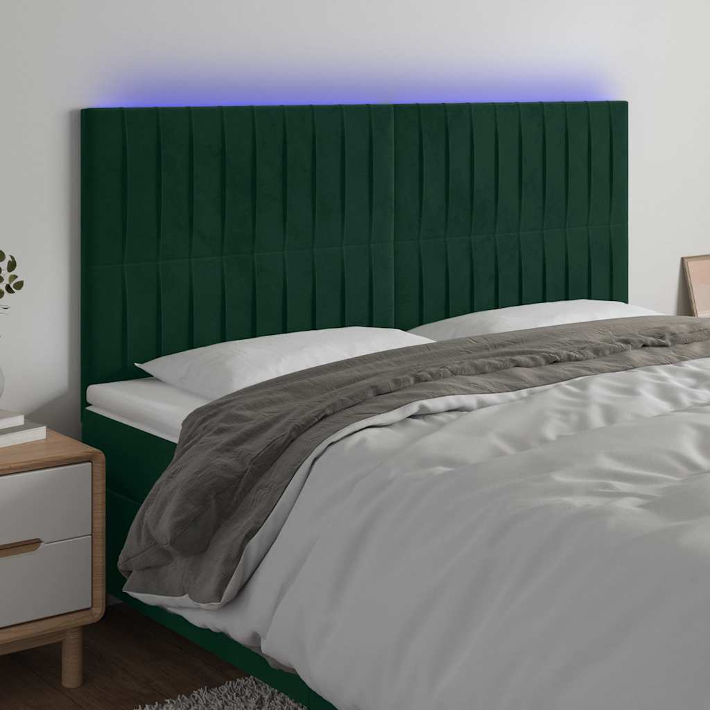vidaXL LED Headboard 80x5x78/88 cm Velvet Light Grey