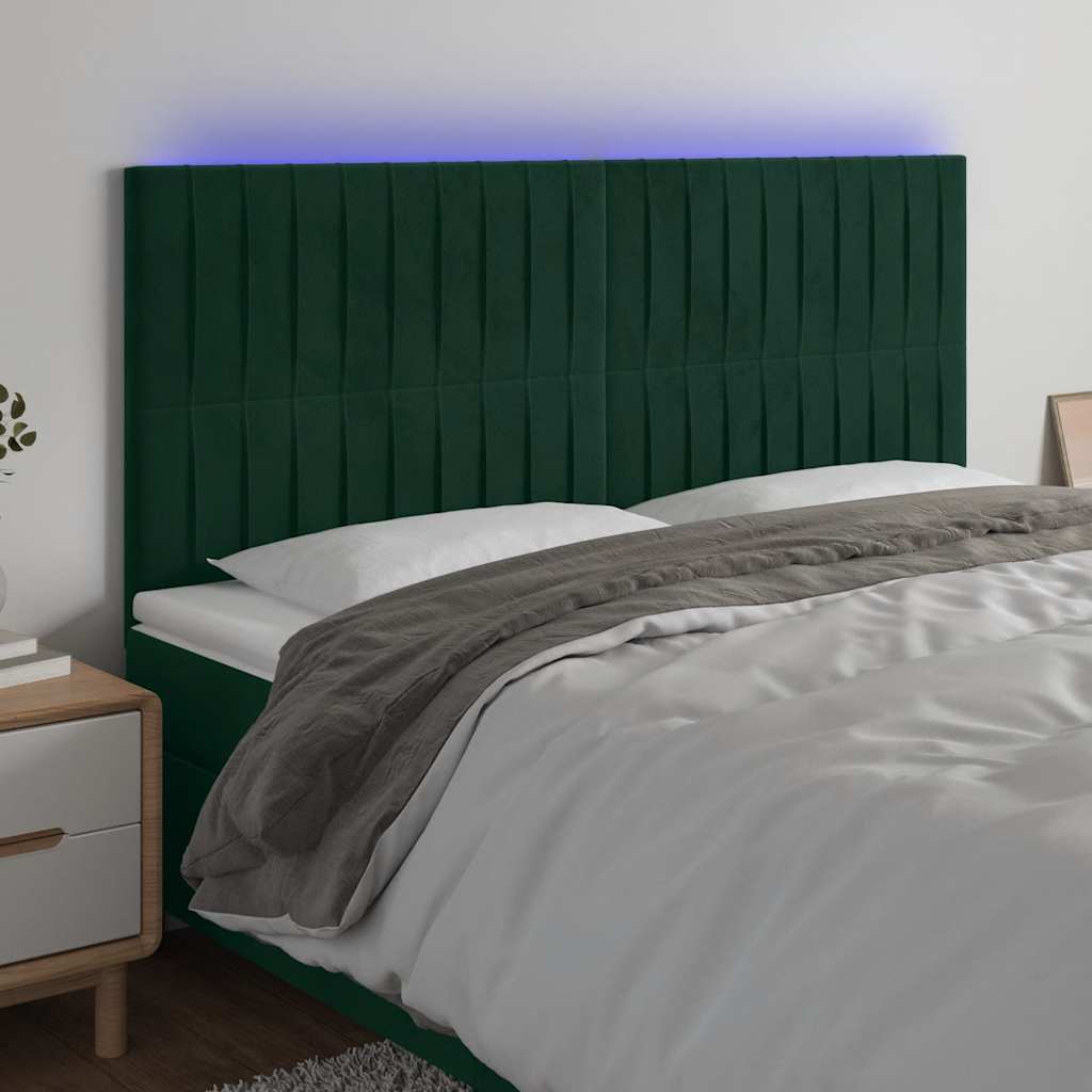 vidaXL LED Headboard 80x5x78/88 cm Velvet Light Grey