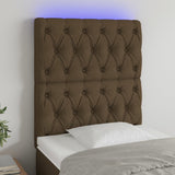 vidaXL Hoofdbord LED 80x7x78/88 cm stof lichtgrijs