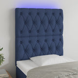 vidaXL Hoofdbord LED 80x7x78/88 cm stof lichtgrijs