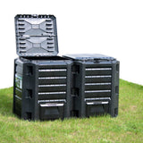 vidaXL Compostbak 380 L zwart