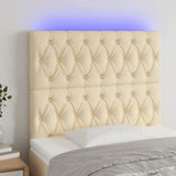 vidaXL Hoofdbord LED 80x7x78/88 cm stof lichtgrijs