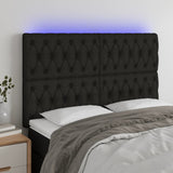 vidaXL Hoofdbord LED 80x7x78/88 cm stof lichtgrijs