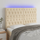 vidaXL Hoofdbord LED 80x7x78/88 cm stof lichtgrijs