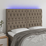 vidaXL Hoofdbord LED 80x7x78/88 cm stof lichtgrijs
