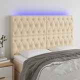 vidaXL Hoofdbord LED 80x7x78/88 cm stof lichtgrijs