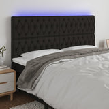 vidaXL Hoofdbord LED 80x7x78/88 cm stof lichtgrijs