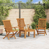 vidaXL Garden Chairs 4 pcs folding solid teakwood