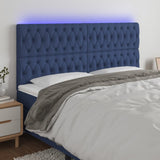 vidaXL Hoofdbord LED 80x7x78/88 cm stof lichtgrijs