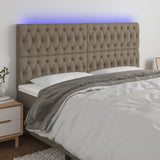 vidaXL Hoofdbord LED 80x7x78/88 cm stof lichtgrijs