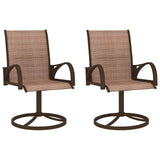 vidaXL Tuinstoelen draaibaar 2 st textileen en staal grijs
