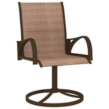 vidaXL Tuinstoelen draaibaar 2 st textileen en staal grijs