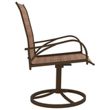 vidaXL Tuinstoelen draaibaar 2 st textileen en staal grijs