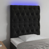 vidaXL Hoofdbord LED 80x7x78/88 cm fluweel lichtgrijs
