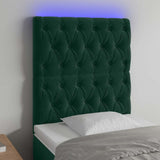 vidaXL Hoofdbord LED 80x7x78/88 cm fluweel lichtgrijs