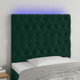 vidaXL Hoofdbord LED 80x7x78/88 cm fluweel lichtgrijs