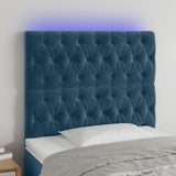 vidaXL Hoofdbord LED 80x7x78/88 cm fluweel lichtgrijs