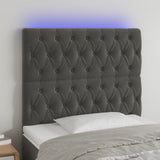 vidaXL Hoofdbord LED 80x7x78/88 cm fluweel lichtgrijs