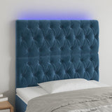 vidaXL Hoofdbord LED 80x7x78/88 cm fluweel lichtgrijs