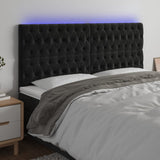 vidaXL Hoofdbord LED 80x7x78/88 cm fluweel lichtgrijs
