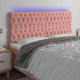 vidaXL Hoofdbord LED 80x7x78/88 cm fluweel lichtgrijs