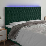 vidaXL Hoofdbord LED 80x7x78/88 cm fluweel lichtgrijs