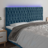 vidaXL Hoofdbord LED 80x7x78/88 cm fluweel lichtgrijs